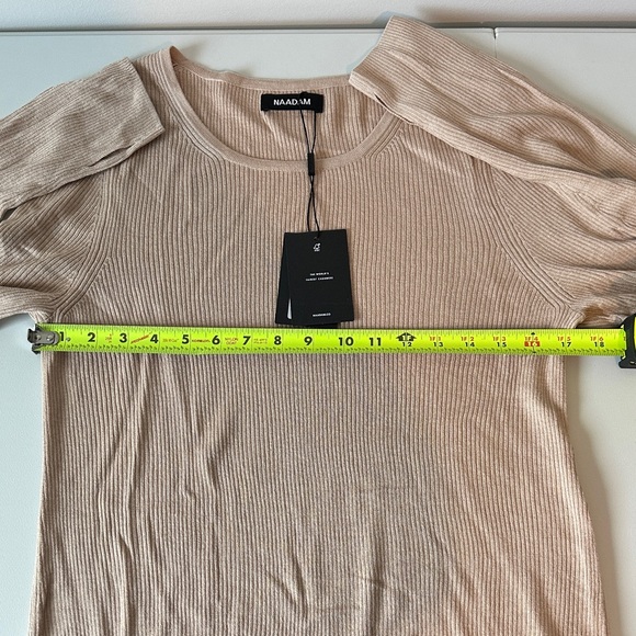 NAADAM Cream Silk & Cashmere Crew Neck Sweater - Picture 5 of 6